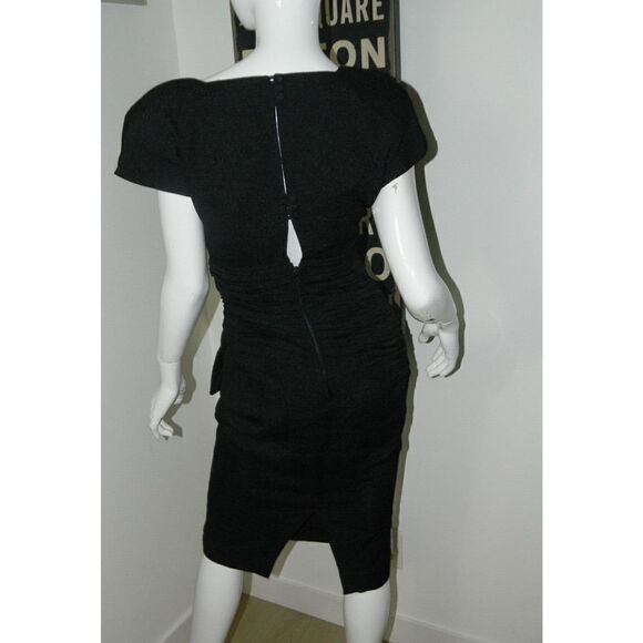 BB Collections Dress Size 4 Black Vintage 80's Cocktail Open Back Made USA - Picture 8 of 16
